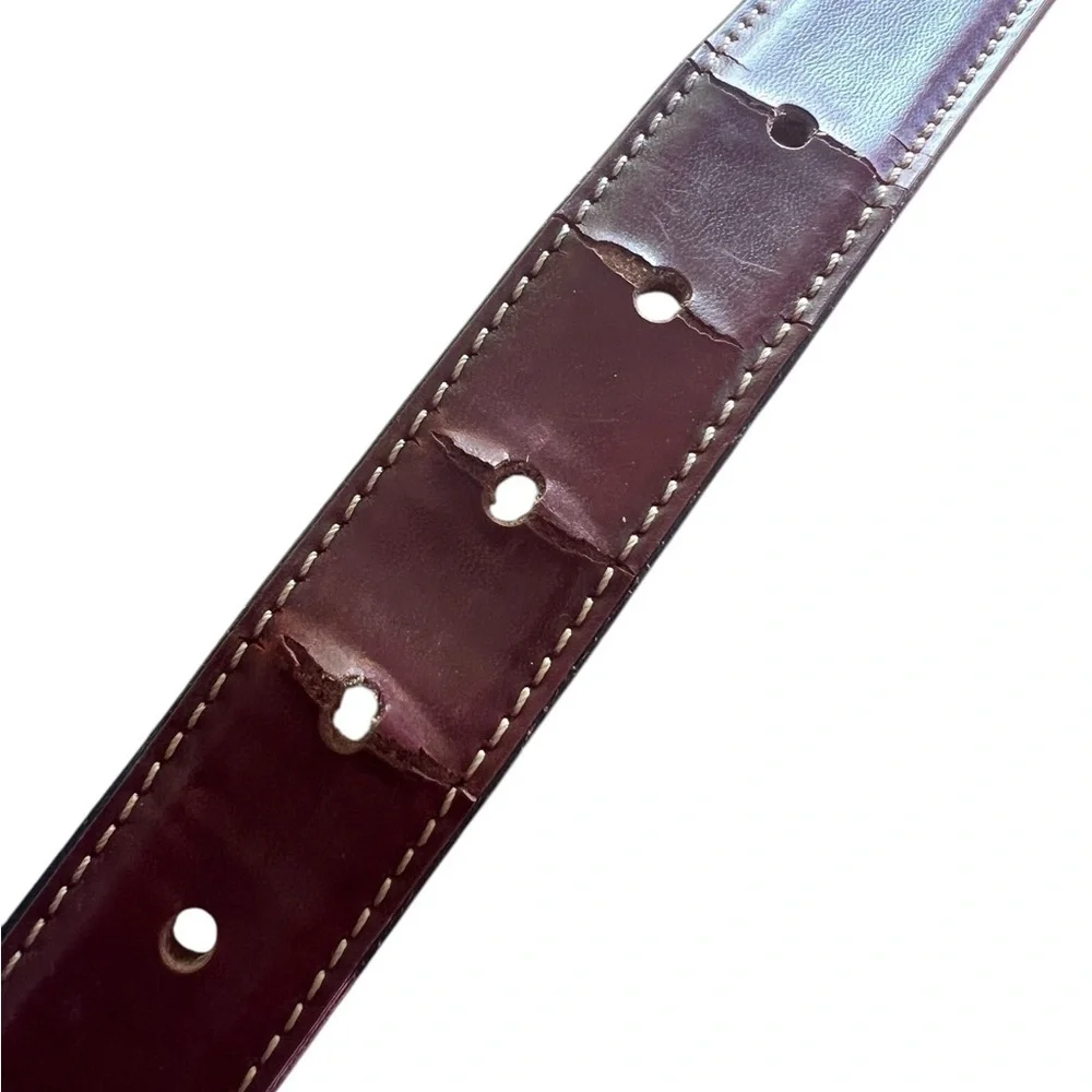 Brown Italian Split Leather Unisex Belt Classic Preppy Casual Style